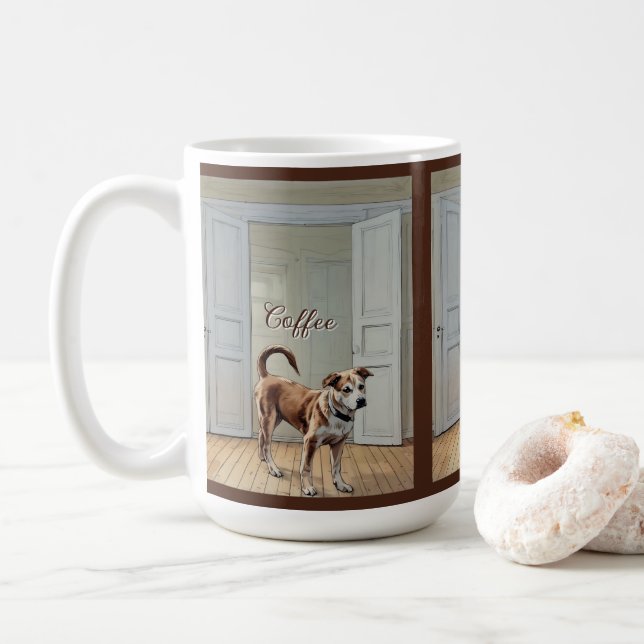 Mug Chiot Dans La Boue De Porte (Avec donut)
