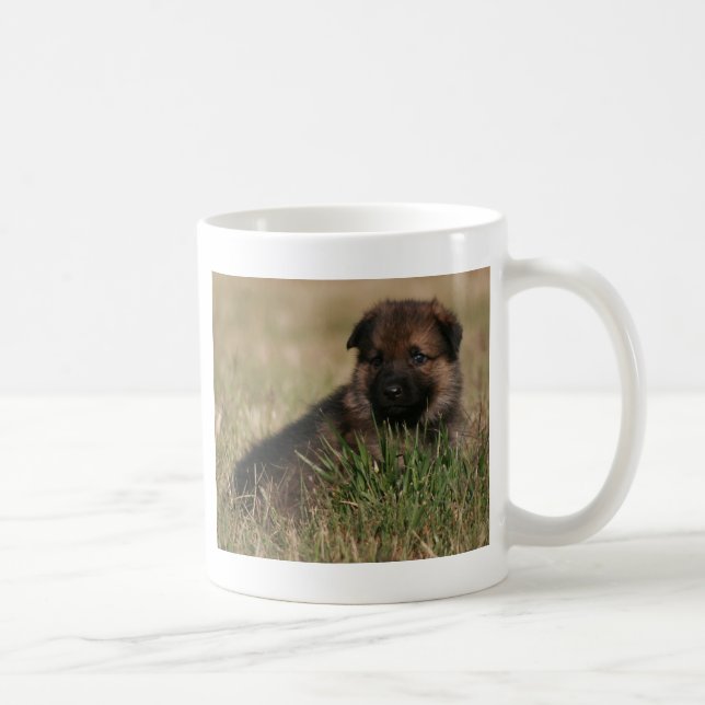 Mug Chiot de berger allemand "la surveillance " (Droite)
