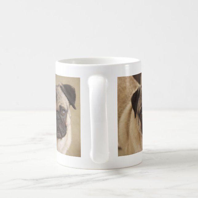 MUG CHIOT DE CHIEN DE CARLIN (Poignée)