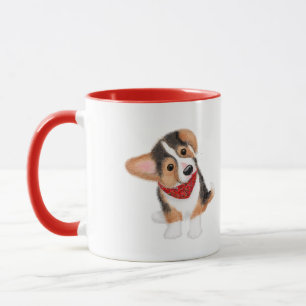 Mug chiot de corgi mignonne muscade personnalisée