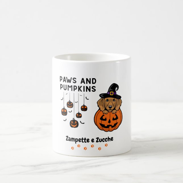 Mug Chiot de cuisine en Halloween bilingue Citrouille (Centre)