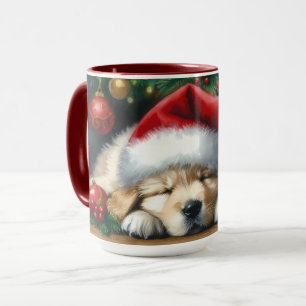 Mug Chiot de Noël Golden Retriever