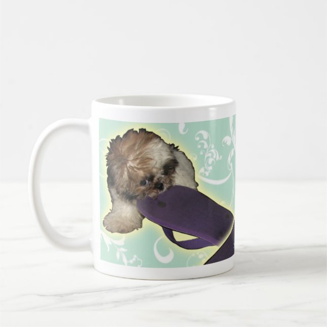 Mug Chiot de Pochi avec la bascule pourpre (Gauche)