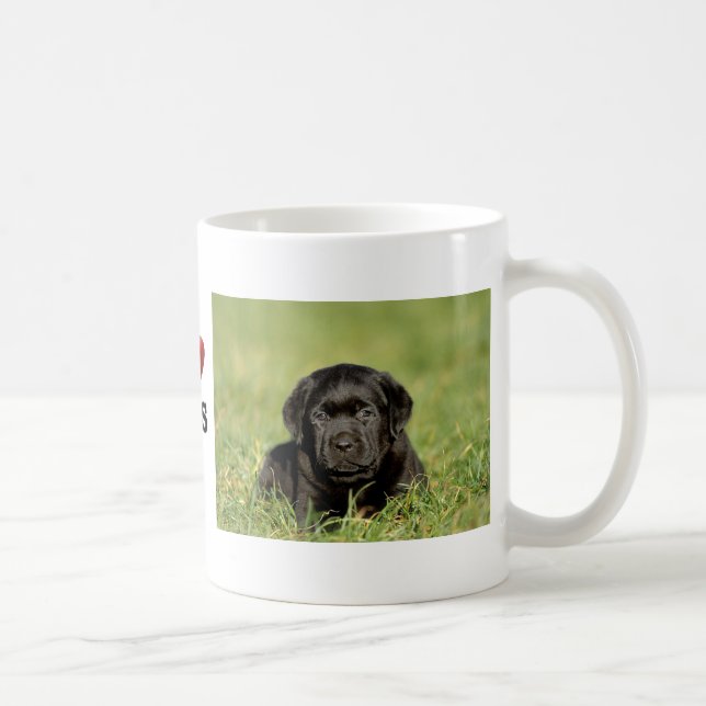 Mug Chiot de repérage du labrador noir (Droite)