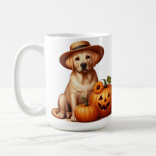 Mug Chiot du Labrador jaune portant Casquette avec Cit