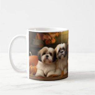 Mug Chiot Lhasa Apso Délice d'Automne Citrouille 
