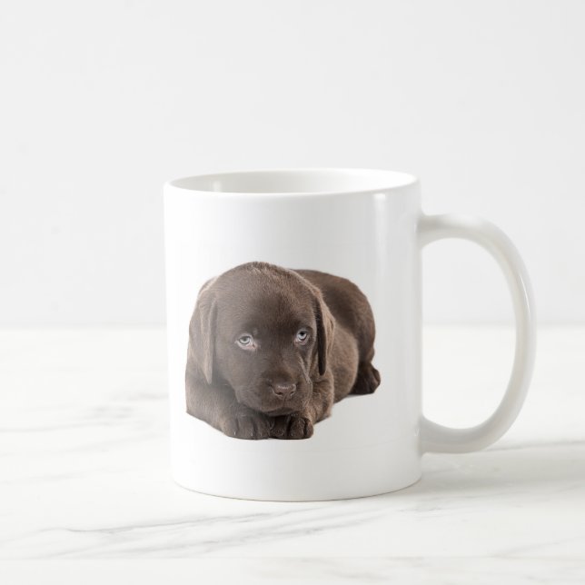 Mug Chiot mignon de Labrador de chocolat (Droite)
