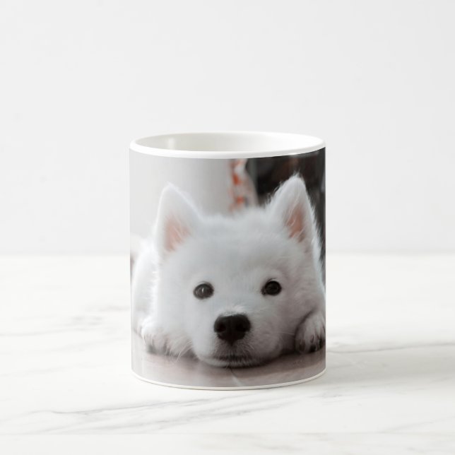 Mug Chiot mignon de samoyed (Centre)