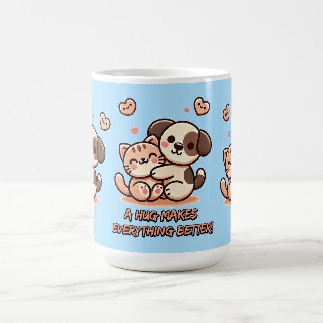 Mug Chiot mignon et chaton (Centre)
