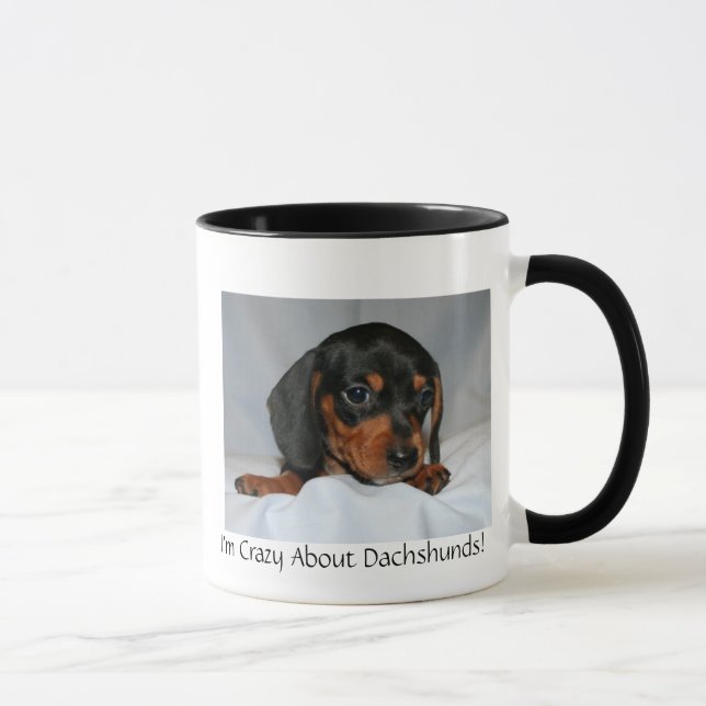 Mug Chiot noir/Brown de teckel (Droite)