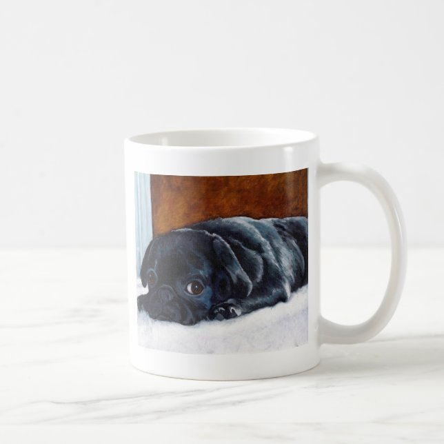 Mug Chiot noir de carlin (Droite)