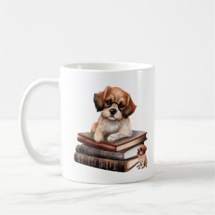 Mug Chiot précieux avec livres