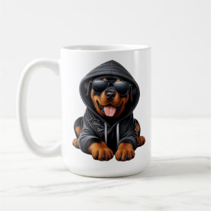 Mug Chiot Rottweiler en Sweatshirt à capuchon