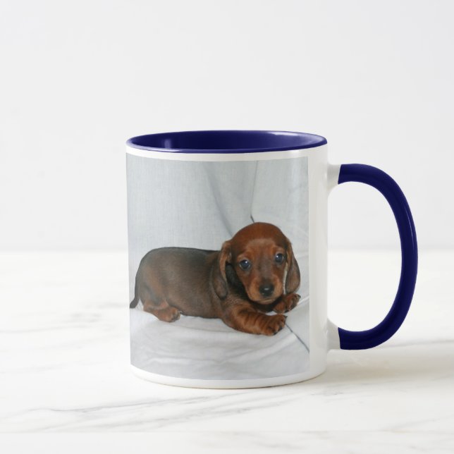 Mug Chiot rouge foncé de teckel (Droite)