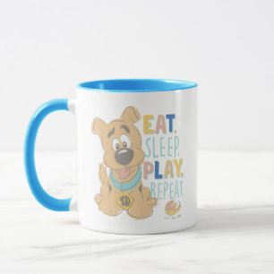 Mug Chiot Scooby-Doo "Mange, Dors, Joue, Répète"