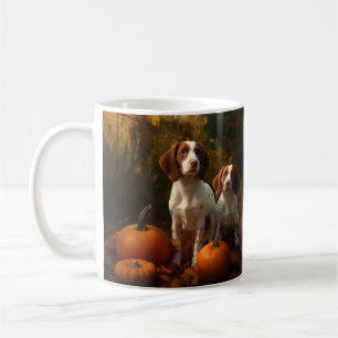 Mug Chiots Brittany Spaniel Délice d'Automne Citrouill