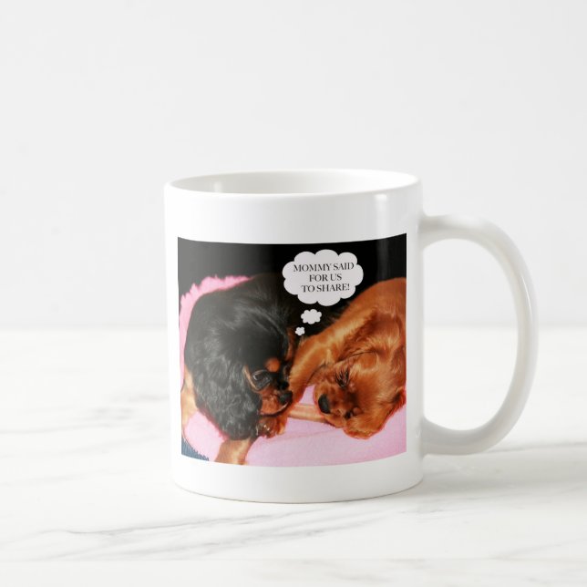 Mug Chiots Cavalier King Charles Spaniels (Droite)