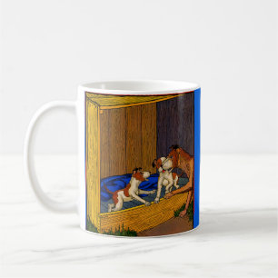 Mug Chiots d'art pour enfants des années 1930 et maman