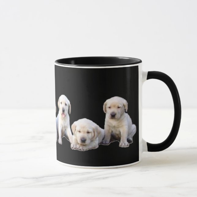 Mug Chiots de Labrador - customisés (Droite)