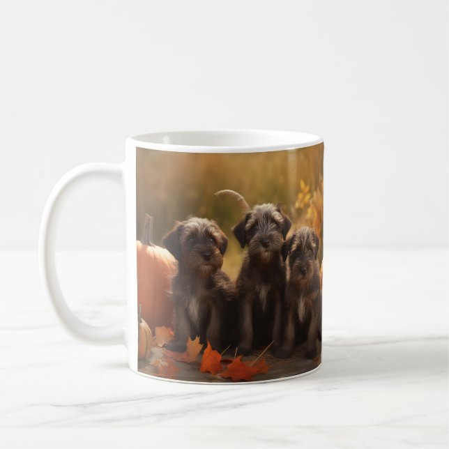 Mug Chiots Griffon à poil dur pointer en Automne (Gauche)