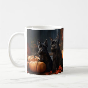 Mug Chiots Scottish Terrier Automne Délice Citrouille