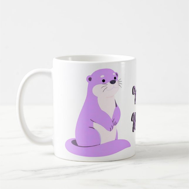 Mug Chiotte Licorne Debout Loutre De Mer Violette (Gauche)
