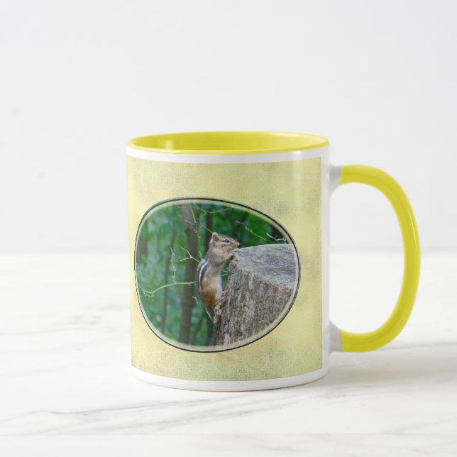 Mug Chipmunk oriental sur Stump (Droite)