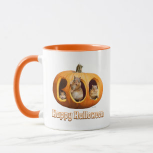 Mug Chipmunks à l'intérieur de Boo Jack-o-Lantern