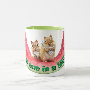 Mug Chipmunks mangeant de la pastèque