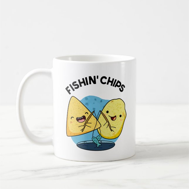 Mug Chips de pêche Funny Food Pun (Gauche)