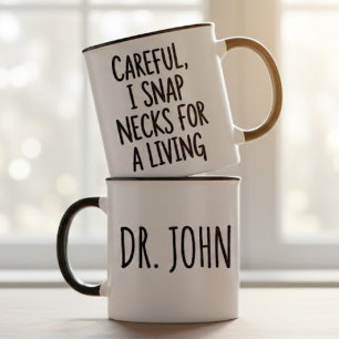Mug Chiropraticien Attention je Casse des Cous pour Ga