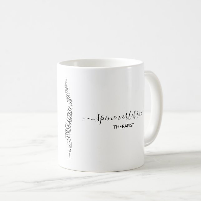Mug Chiropraticien minimal Thérapeute de massage de la (Devant droit)