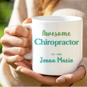 Mug Chiropraticien Turquoise vert Fier