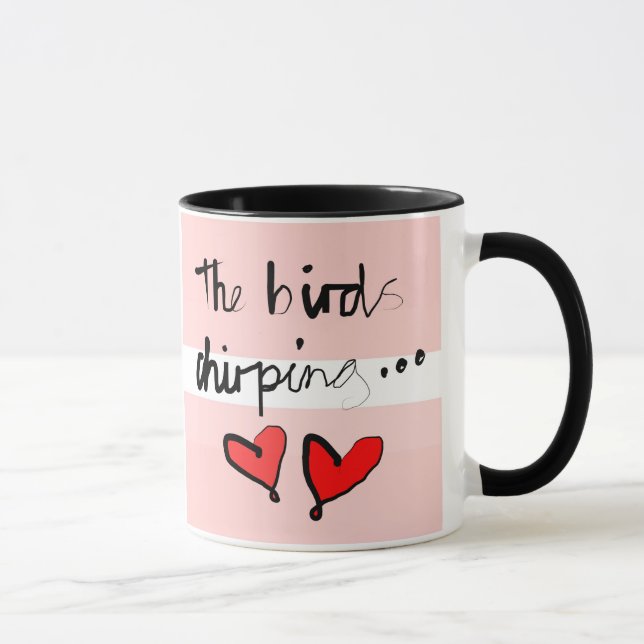 Mug Chirping d’oiseaux - Oreiller à lunette rouge à fe (Droite)