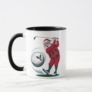 Mug Chirstmas Imaginaire Golf Jouer Père Noël