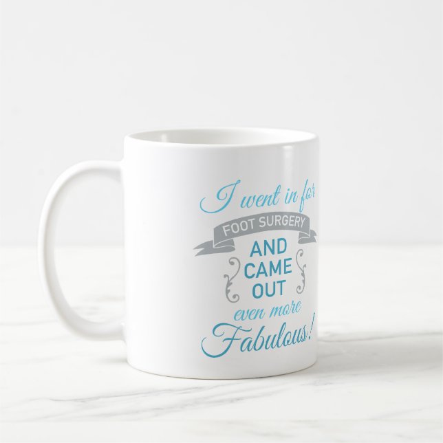 Mug Chirurgie pieds Fabuleux récupération (bleu) (Gauche)