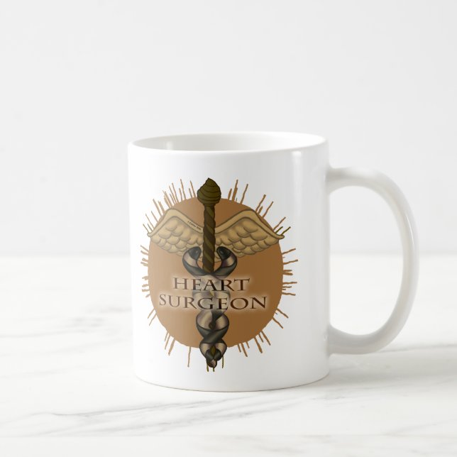 Mug Chirurgien cardiaque Caduceus (Droite)