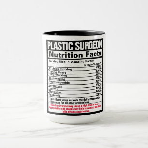 Mug Chirurgien plastique Docteur Funny Éléments nutrit