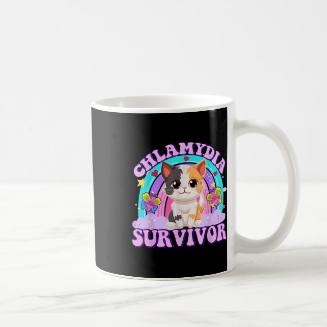 Mug Chlamydia Survivor Chat Mème De Chat Chemises Drôl (Droite)