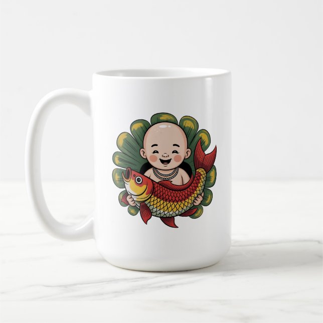 Mug | Chloe Baby - Joli garçon avec Lucky Koi (Gauche)