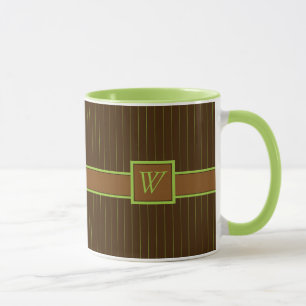 Mug Chocolat avec Rayures Lime