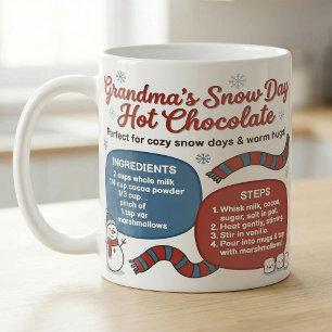 Mug Chocolat Chaud de Grand-Mère pour Jour de Neige, R