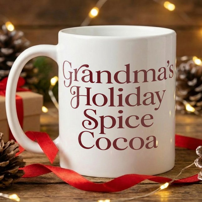 Mug Chocolat Chaud de Mamie, Simple Cocoa de Fêtes (Créateur téléchargé)
