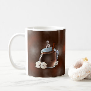 Mug Chocolat chaud et guimauves de Kawaii