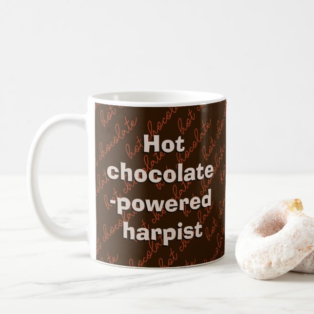 Mug Chocolat chaud Harpist Player musique (Avec donut)