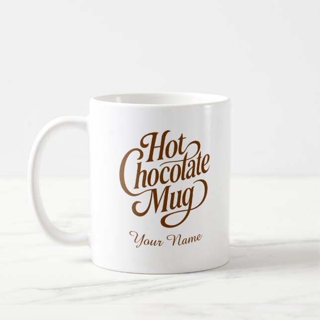 Mug Chocolat Chaud Nom Personnalisé  (Gauche)