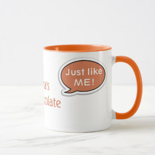 Mug Chocolat chaud personnalisé de bulle orange de la