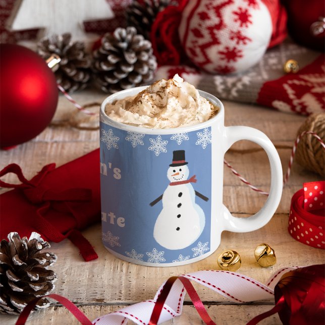 Mug Chocolat chaud Snowman Personnalisé (Créateur téléchargé)