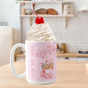 Mug Chocolat de Noël rose