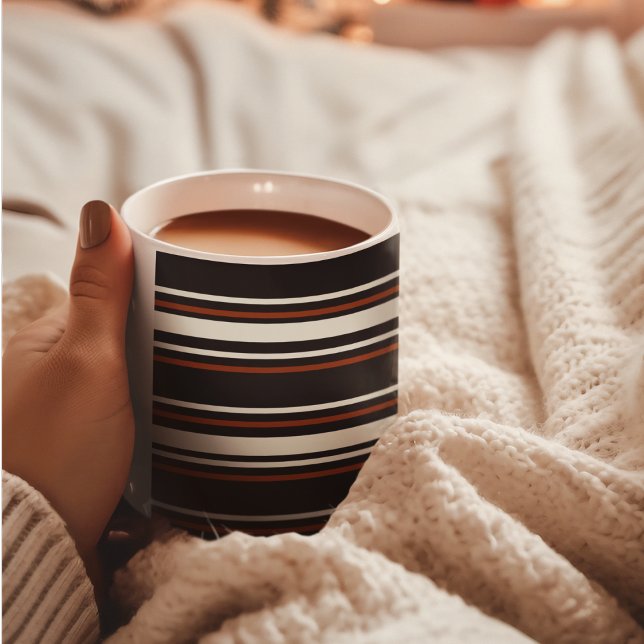 Mug Chocolat foncé rayures Brown (mugs and cups)
